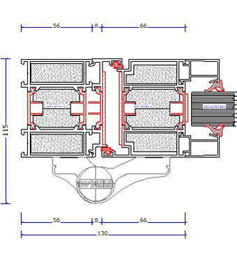 Πυράντοχο προφίλ αλουμινίου (δείκτης πυραντίστασης EI60)