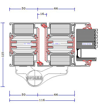 Πυράντοχο προφίλ αλουμινίου (δείκτης πυραντίστασης EI90)
