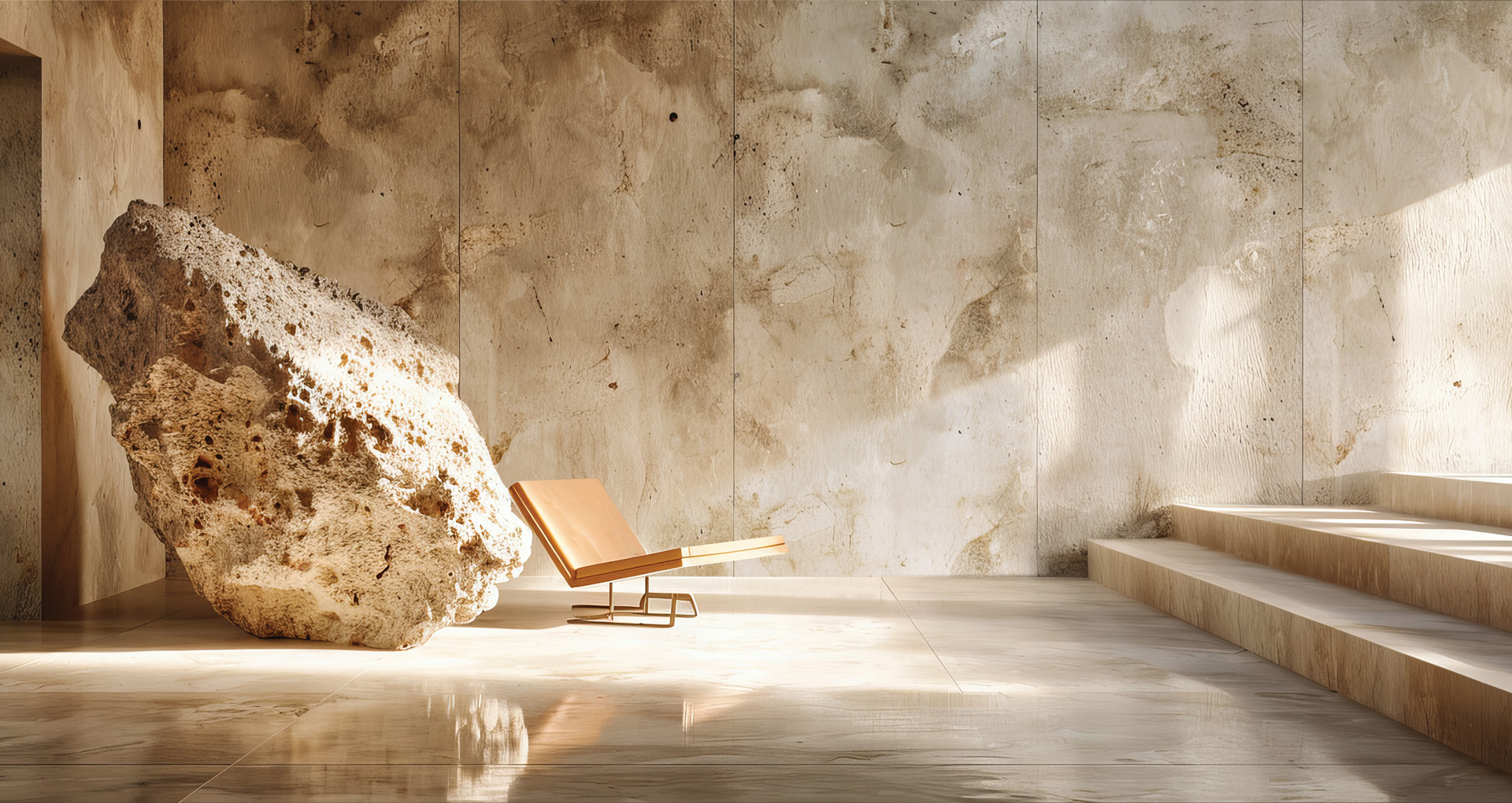 Clean bathroom interior with copy space on wall. Mock up, 3D Rendering